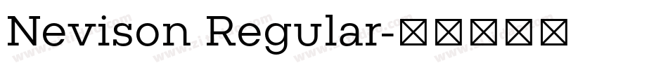 Nevison Regular字体转换